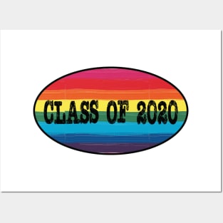 Class of 2020 Pride Rainbow Checker Graphic Design Posters and Art